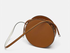 Split suede handbag