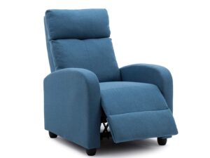 Chair Blue Lounger Fabric Living Room